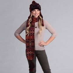 Muk Luks Women's Trapper Hat and Scarf Set