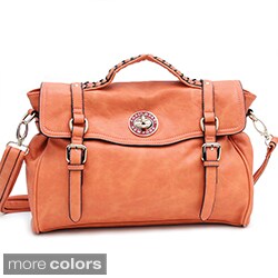 Anais Gvani Women's Fashion Belted Briefcase Messenger Bag