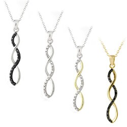 DB Designs Silver Diamond Accent Infinity Necklace