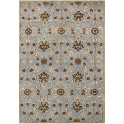 Sabrina Hand Made Pearl Blue New Zealand Wool Rug (9' x 12')