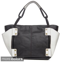Oryany Dara Side Pocket Leather Tote Bag