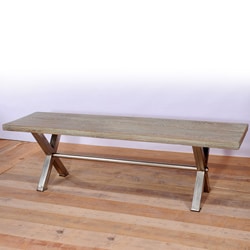 Coorg Teak and Iron Bench (India)