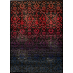 Ikat Fire Multicolor Wool Rug (5'3 x 7'9)