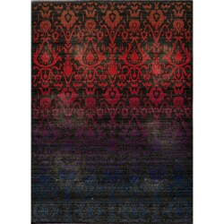 Ikat Fire Multicolor Wool Rug (7'10 x 9'10)