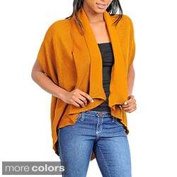 Stanzino Women's Asymmetric Hem Open Front Acrylic Sweater