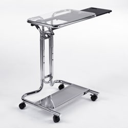 Studio Designs Clear Glass Laptop Cart