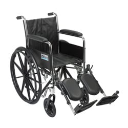 Chrome Sport Wheelchair with Various Arm Styles and Front Rigging Options