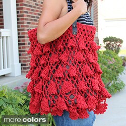 Handmade Red Crochet 'Fluttery Skrit' Handbag (Thailand)