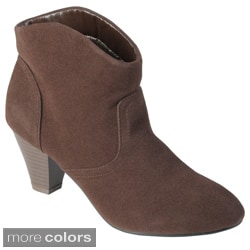 Journee Collection Women's 'Pippa' Topstiched High Heel Booties