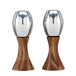 Dansk Metal/ Wood Asta Salt & Pepper Shakers