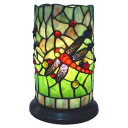 Dragonfly Handcrafted Stained Glass Tiffany Style Mini Table Lamp
