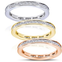 14k Gold 1ct TDW Princess Diamond Eternity Ring (G-H, SI1-SI2)