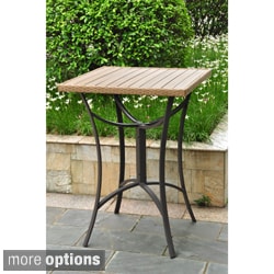 Barcelona 32-inch Square Resin Wicker Outdoor Bar Table