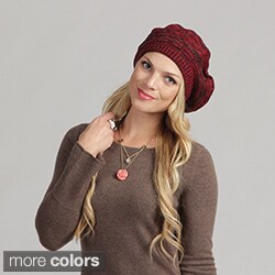 Women's Knit Beret Pom Pom Hat