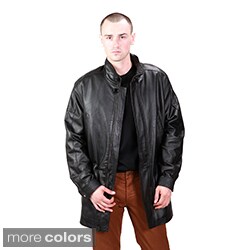 Ramonti Mens Long Leather Jacket