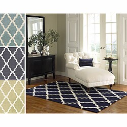 Hand-hooked Alexa Moroccan Trellis Wool Runner (2'6 x 8')