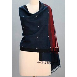 Wool 'Narmada Night' Shawl (India)
