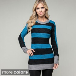 Stanzino Women's Striped Tunic Sweater