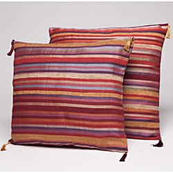 Set of Two Multi-Stripe Throw Pillows (Morocco)