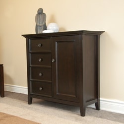 Halifax Dark American Brown Medium Storage Media Cabinet & Buffet