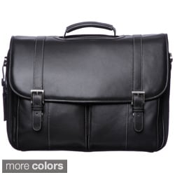Johnston & Murphy Leather Flap Over Briefcase