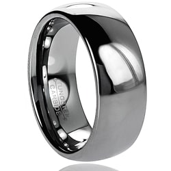 Daxx Men's Tungsten Carbide Polished Domed Band (8 mm)