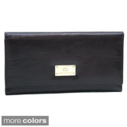 Anais Gvani Women's Classic Genuine Leather Tri-Fold Wallet