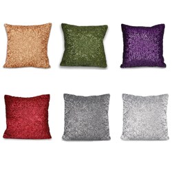 Rockefeller Sequin 14x14-inch Square Decorative Pillow