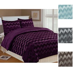 Chevron 3-piece Queen-size Comforter Set