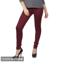 Journee Collection Juniors Stretchy Zipper Detail Skinny Pants