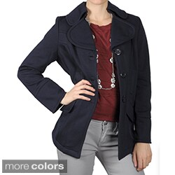 Journee Collection Women's Fleece Button Front Coat