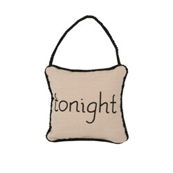 Reversible 'Tonight/ Not Tonight' 6-inch Door Hanger Pillow