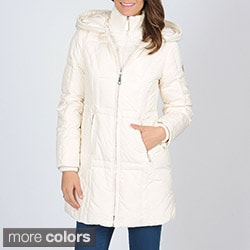 Vince Camuto Women's Double-zip Down Coat with Hood
