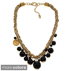 Amrita Signh Goldtone Tezcat Bib Necklace