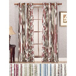 Lightweight Canvas Stripe Curtain Panel Pair