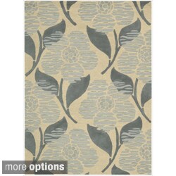 Skyland Floral Beige Wool Rug