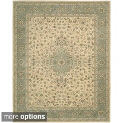 Hand-tufted Heritage Hall Beige Green Rug