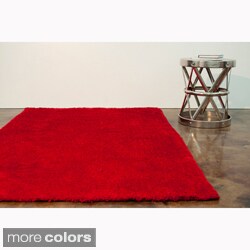 Hand-tufted Comfy Red Shag Rug (5'0 x 7'6)