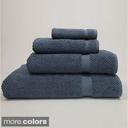 Authentic Plush Herringbone Weave Hotel and Spa Turkish Cotton 4-piece Bath Set