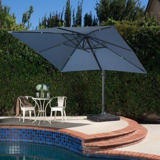 Sale Christopher Knight Home Outdoor Geneva 9 8 Foot Canopy Umbrella With Stand Christopher Knight Home Outdoor Wicker