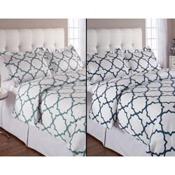 Quatrefoil Cotton 3-piece Duvet Cover Set