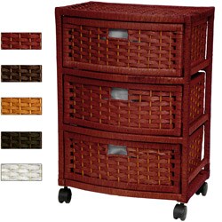 Three Drawer Natural Fiber Storage Chest (China)