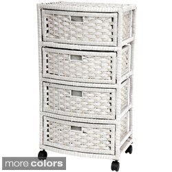 Natural Fiber Four-Drawer Storage Chest (China)
