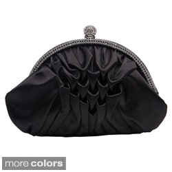 J. Furmani Women's Satin Rhinestone Arc Clutch