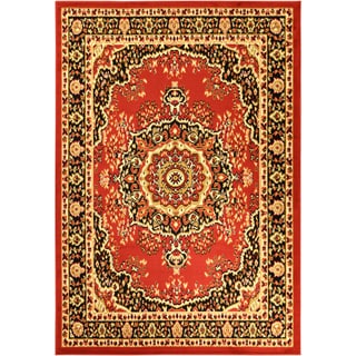 @@@ >  Paterson Collection Oriental Medallion Red Area Rug (7'9 x 9'10)