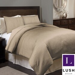 Lush Decor Channel Taupe Comforter Set