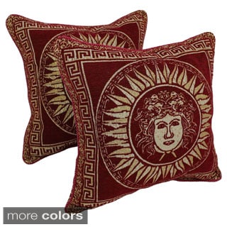Chenille 'Suns' Corded Throw Pillows (Set of 2)
