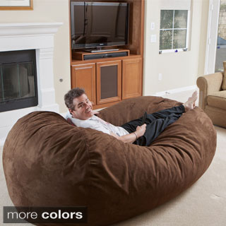 [1] Christopher Knight Larson Faux Suede 8-foot Lounger Bean Bag