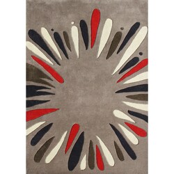 Alliyah Handmade Wood/ Smoke New Zealand Blend Wool Rug (5' x 8')