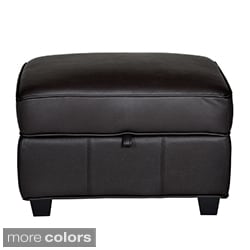 Houston Leather Storage Ottoman